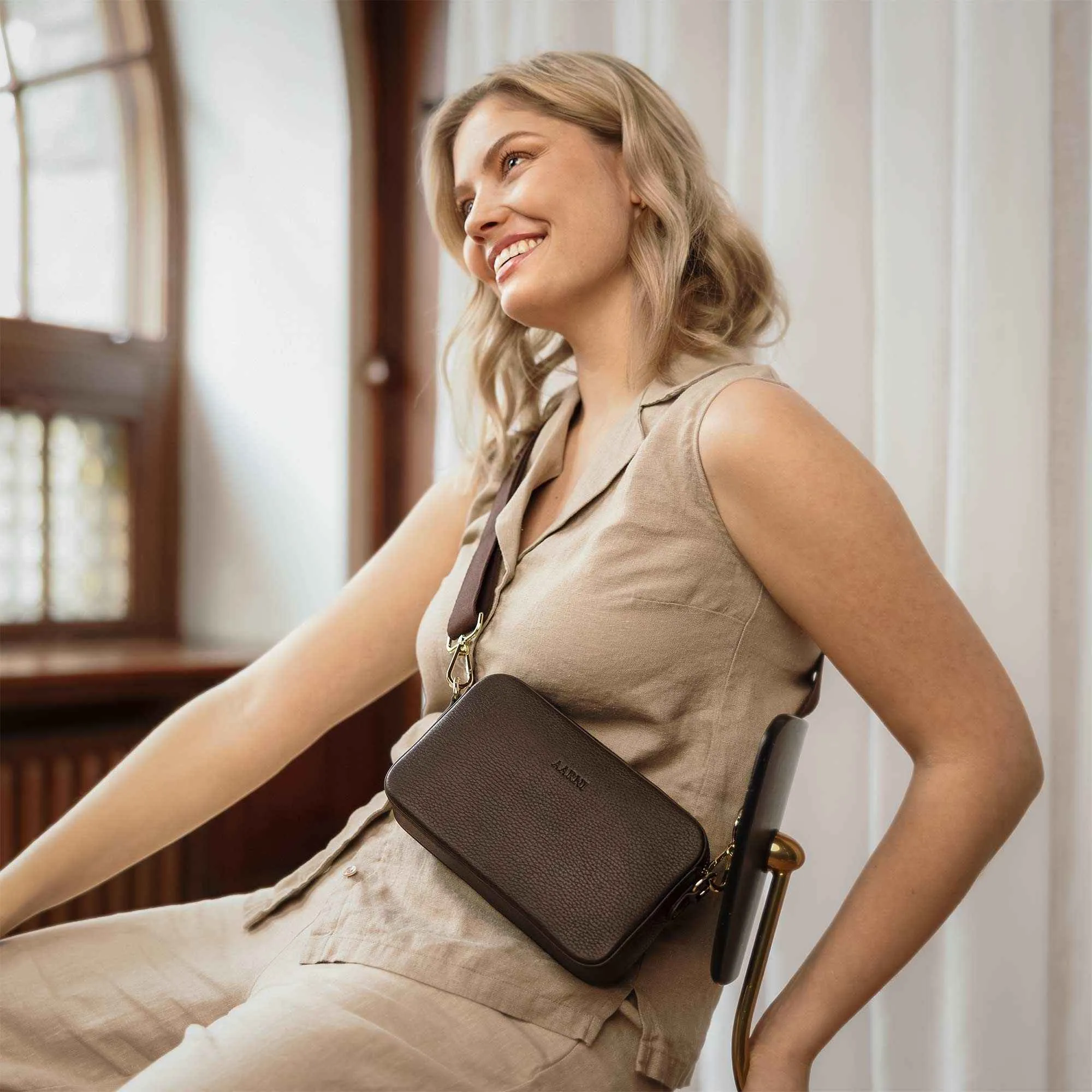 Crossbody Bag (Dark Brown) - Image 2