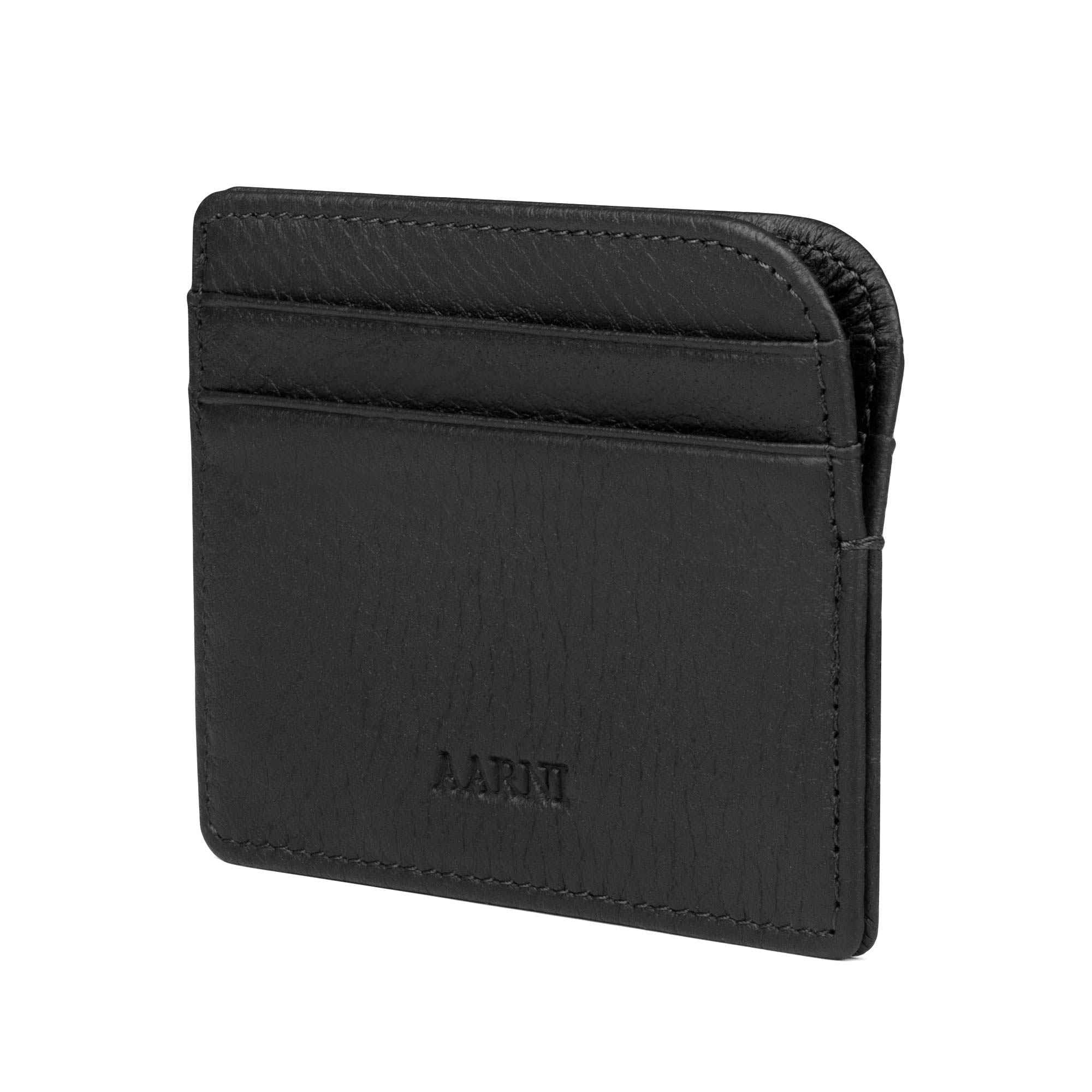 Elk Leather Card Holder (Black) - Image 2
