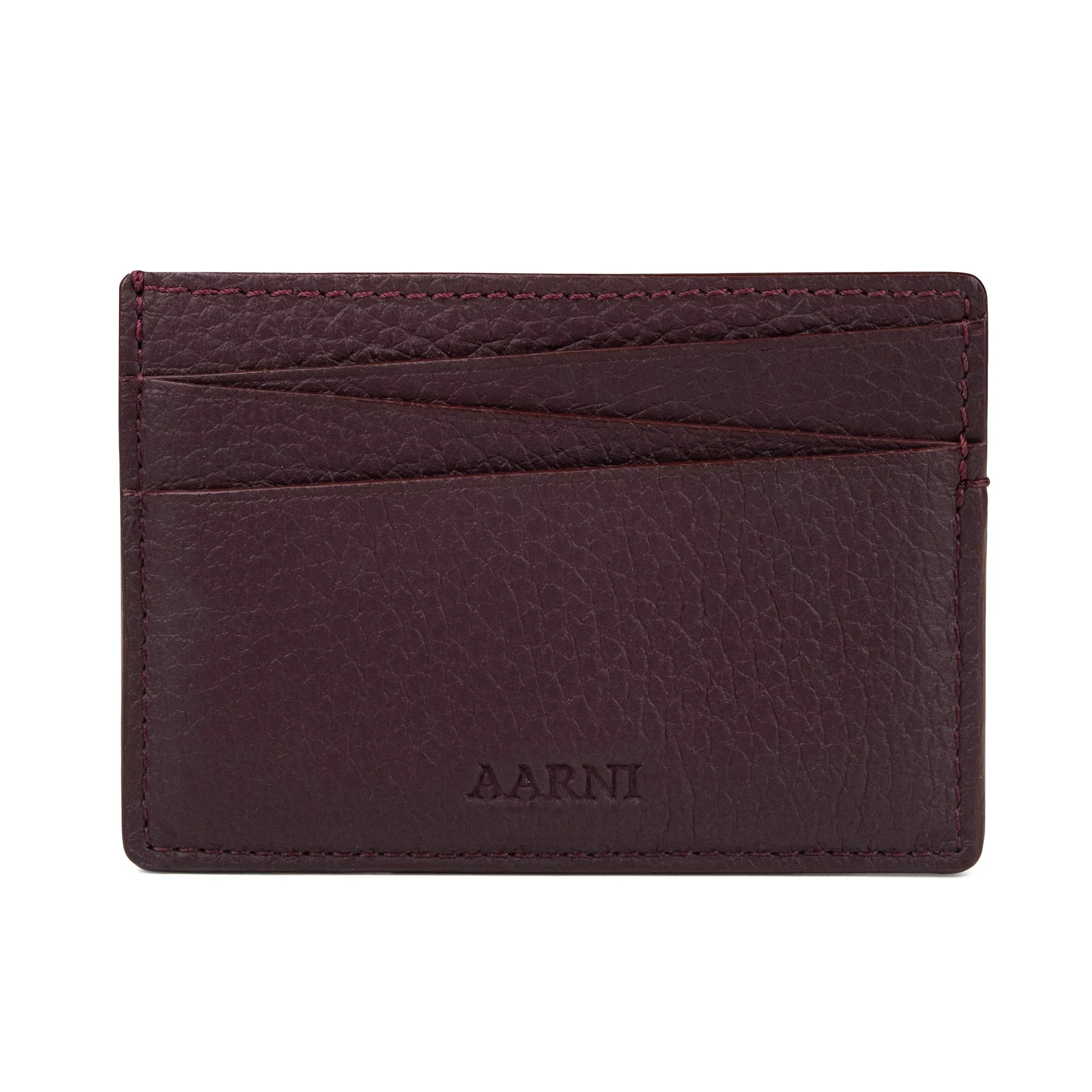 Elk Leather Card Holder (Burgundy - Anniversary Edition)