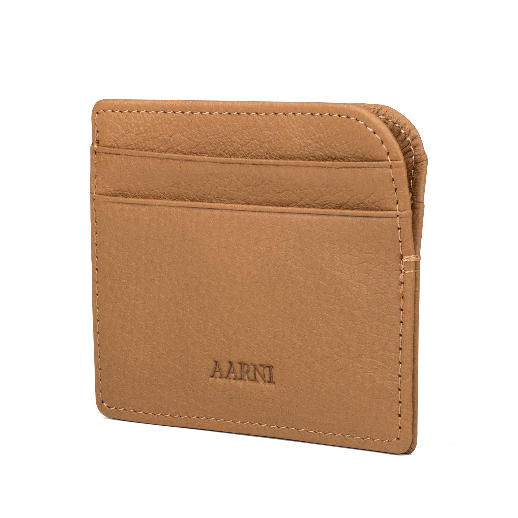 Elk Leather Card Holder (Cognac) - Image 2