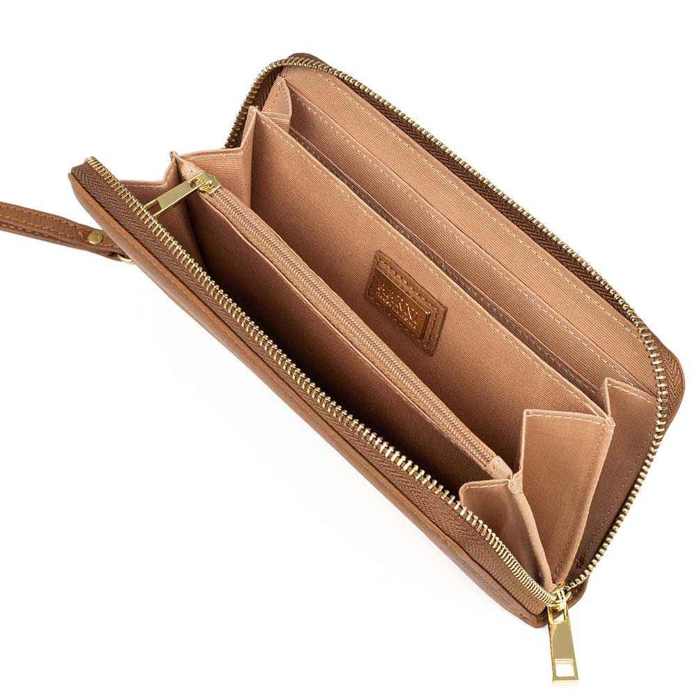 Elk Leather Clutch Wallet (Cognac) - Image 2