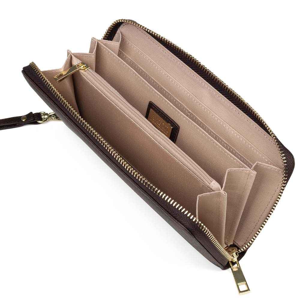 Elk Leather Clutch Wallet (Dark Brown) - Image 2