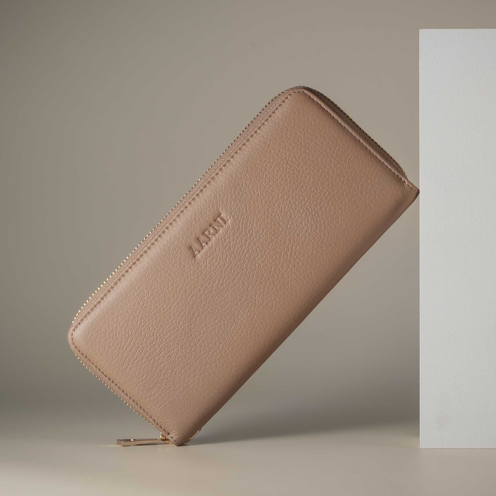 Elk Leather Clutch Wallet (Sand) - Image 2