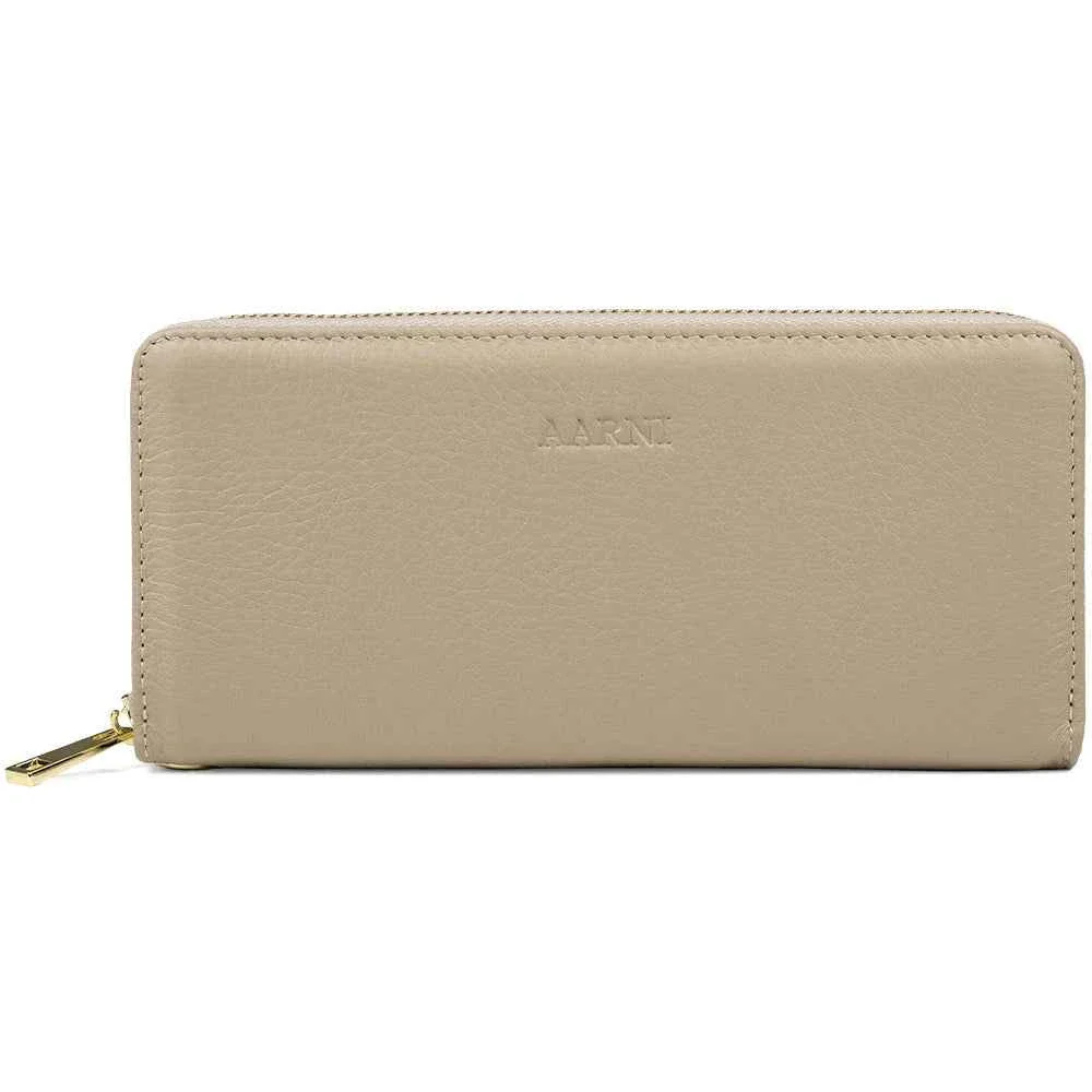Elk Leather Clutch Wallet (Taupe) - Image 3