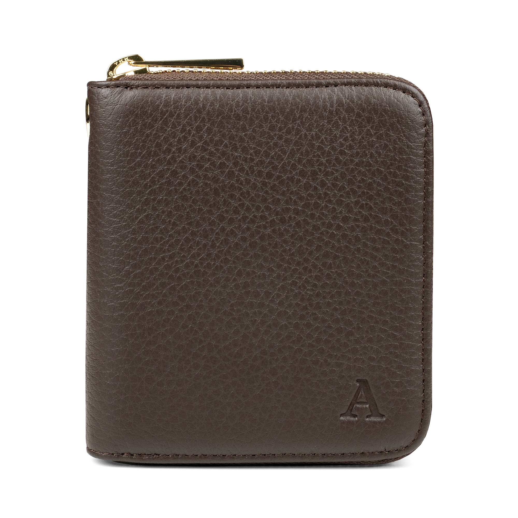 Elk Leather Mini Clutch Wallet (Dark Brown) - Image 3