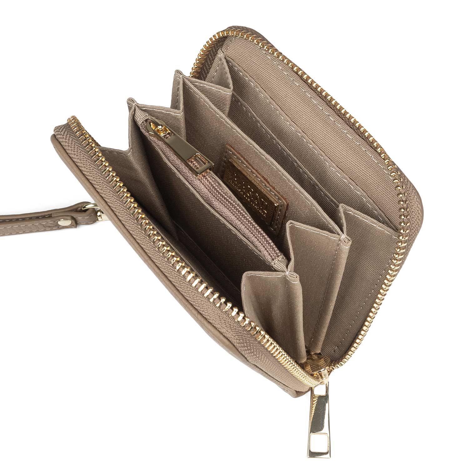 Elk Leather Mini Clutch Wallet (Sand) - Image 2