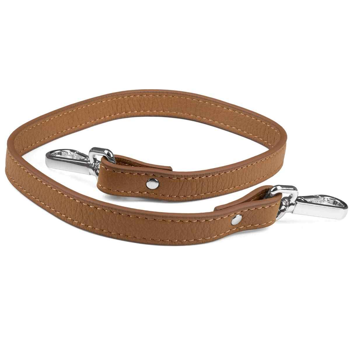 Elk Leather Short Shoulder Strap (Cognac) - Image 2