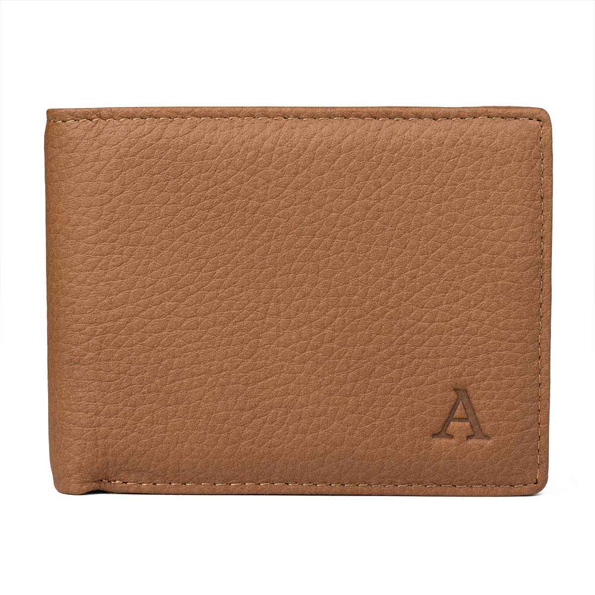 Elk Leather Wallet with Coin Pocket (Cognac) - Image 3