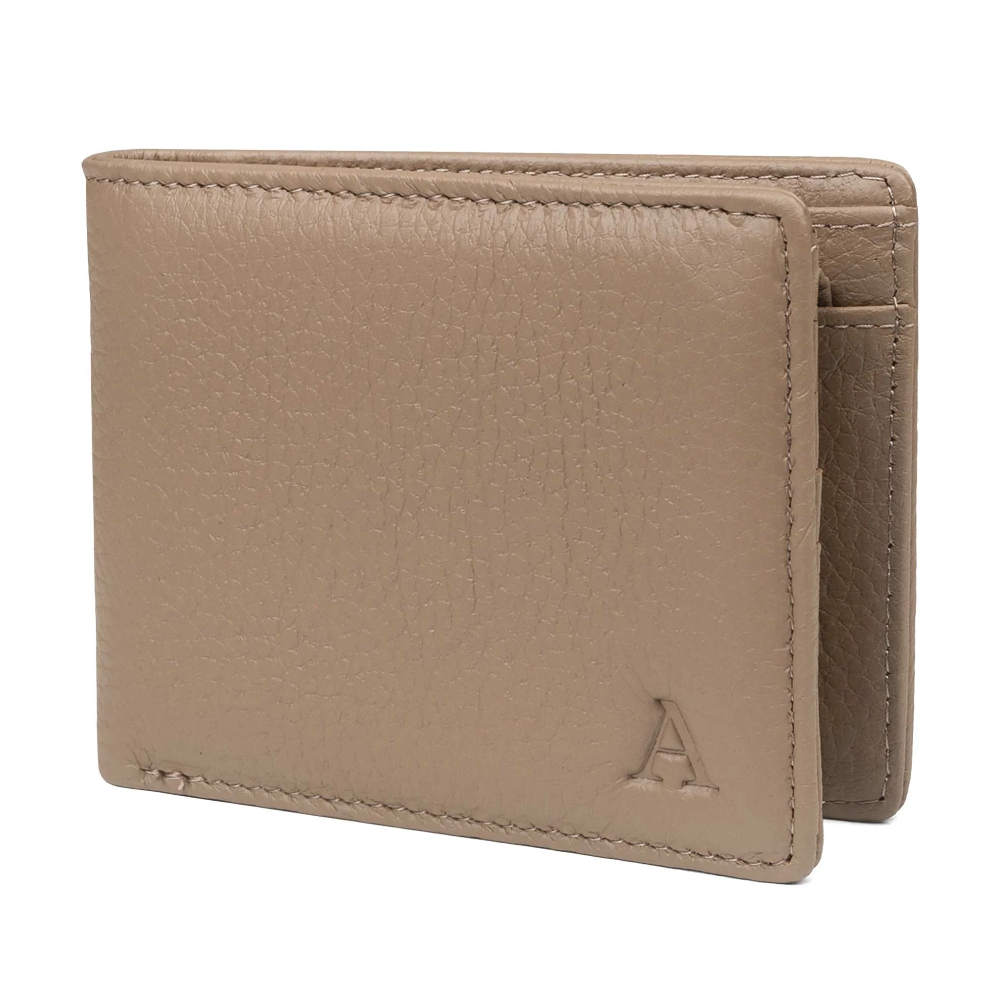 Elk Leather Wallet with Coin Pocket (Sand)