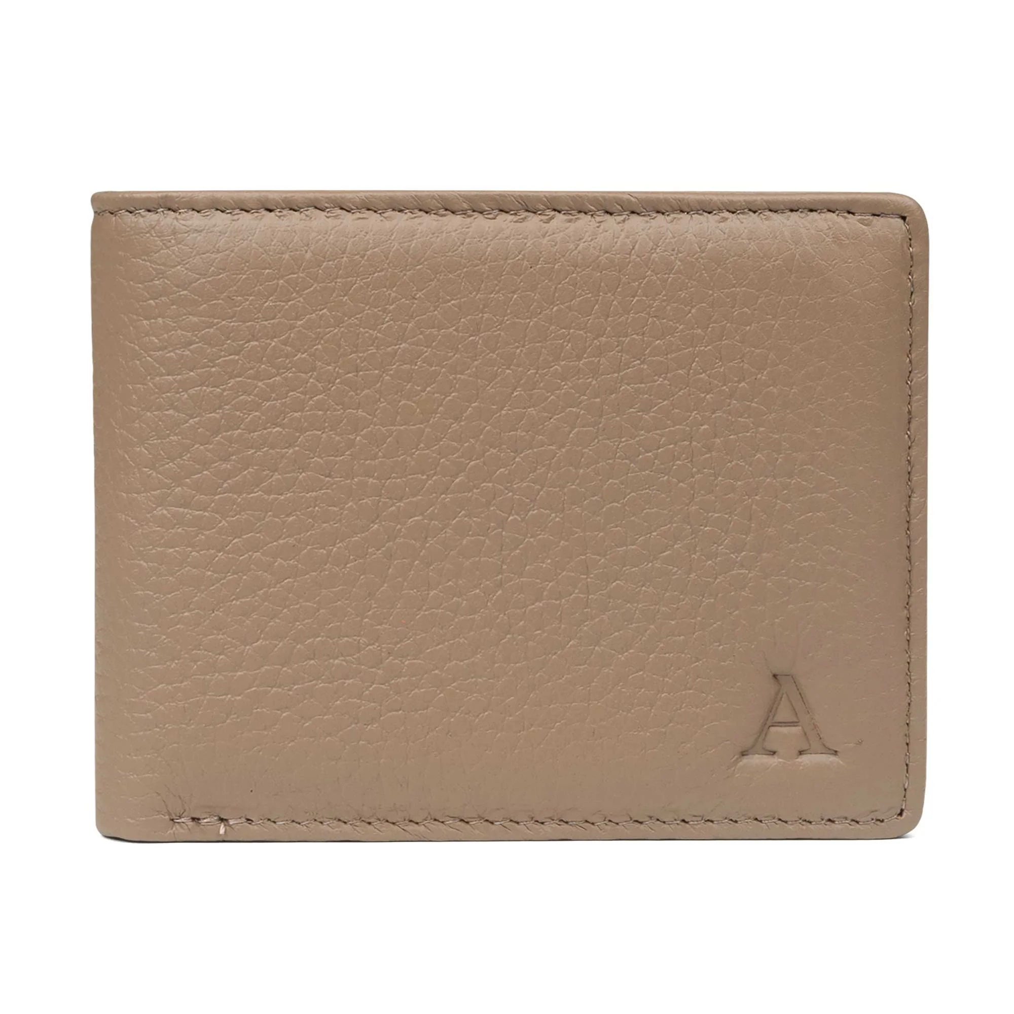 Elk Leather Wallet with Coin Pocket (Sand) - Image 3