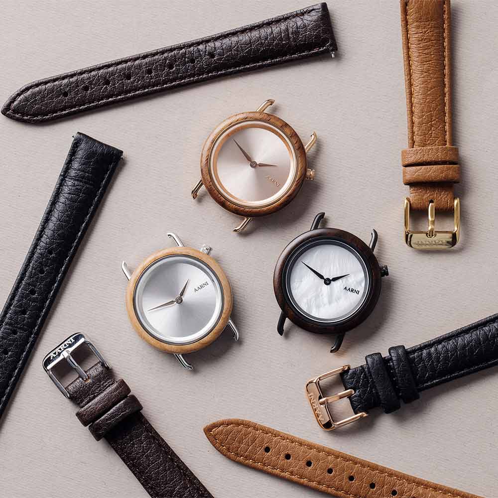Elk Leather Watch Band 16mm (Black) - Image 2