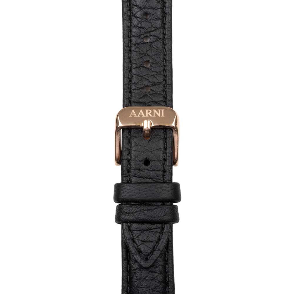 Elk Leather Watch Band 16mm (Black) - Image 3