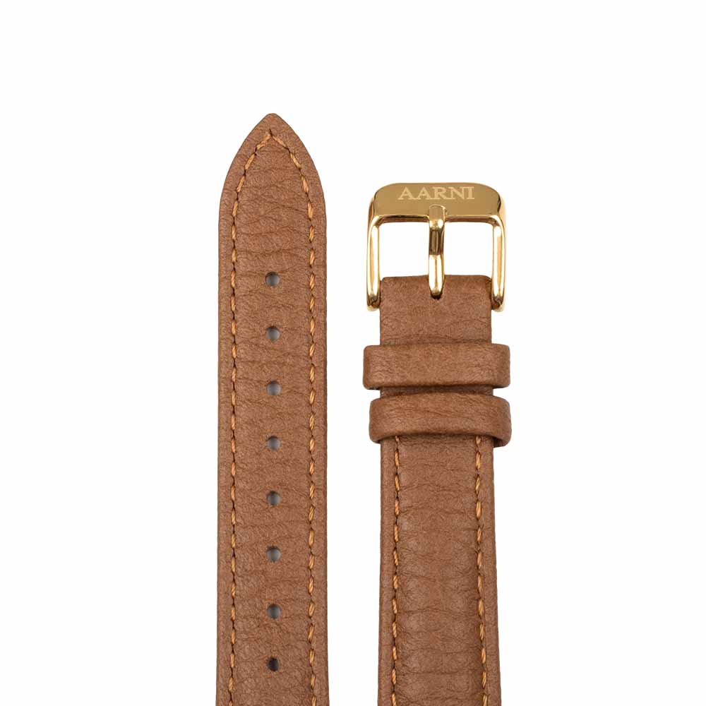Elk Leather Watch Band 16mm (Cognac)