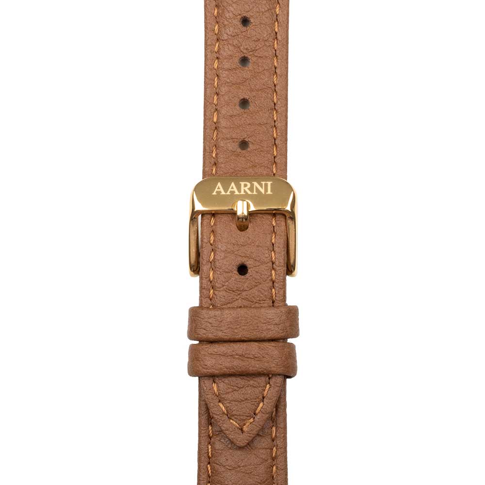 Elk Leather Watch Band 16mm (Cognac) - Image 2