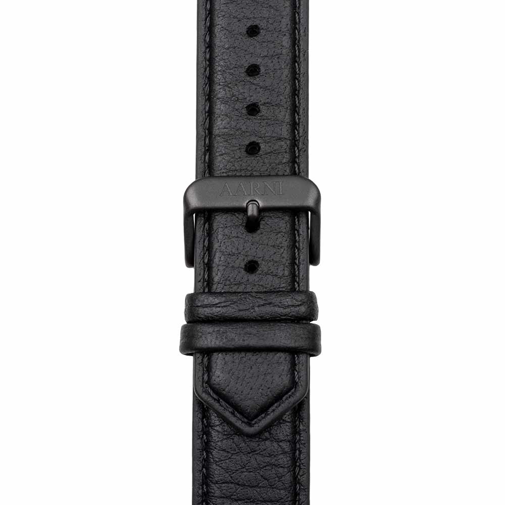 Elk Leather Watch Band 20mm (Black) - Image 3