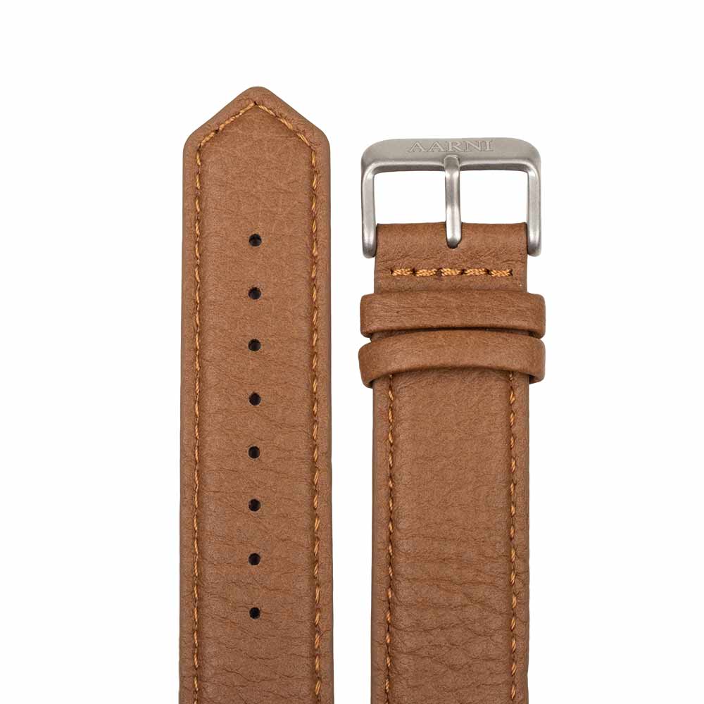 Elk Leather Watch Band 20mm (Cognac)