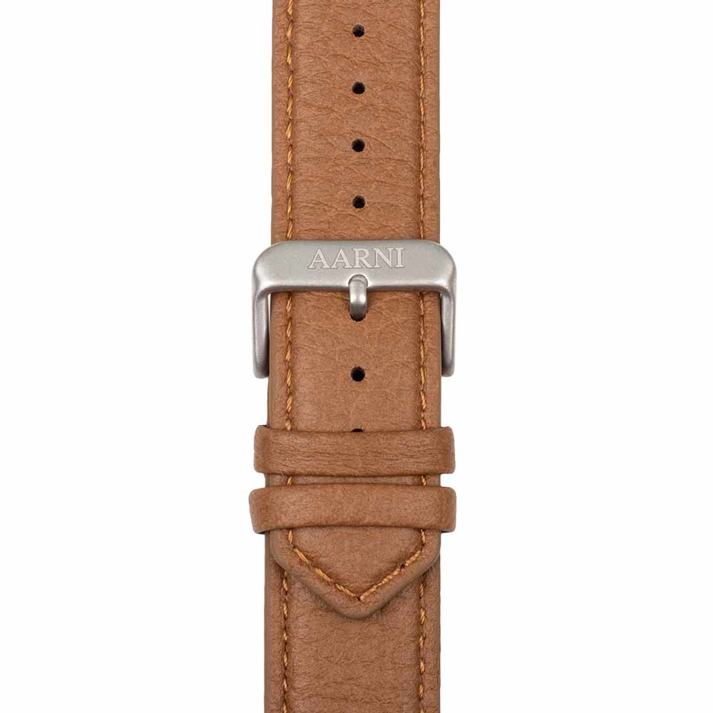 Elk Leather Watch Band 20mm (Cognac) - Image 2