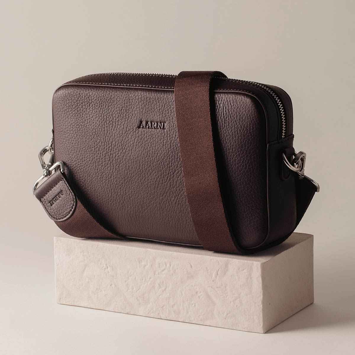 Large Crossbody Bag (Dark Brown) - Image 2