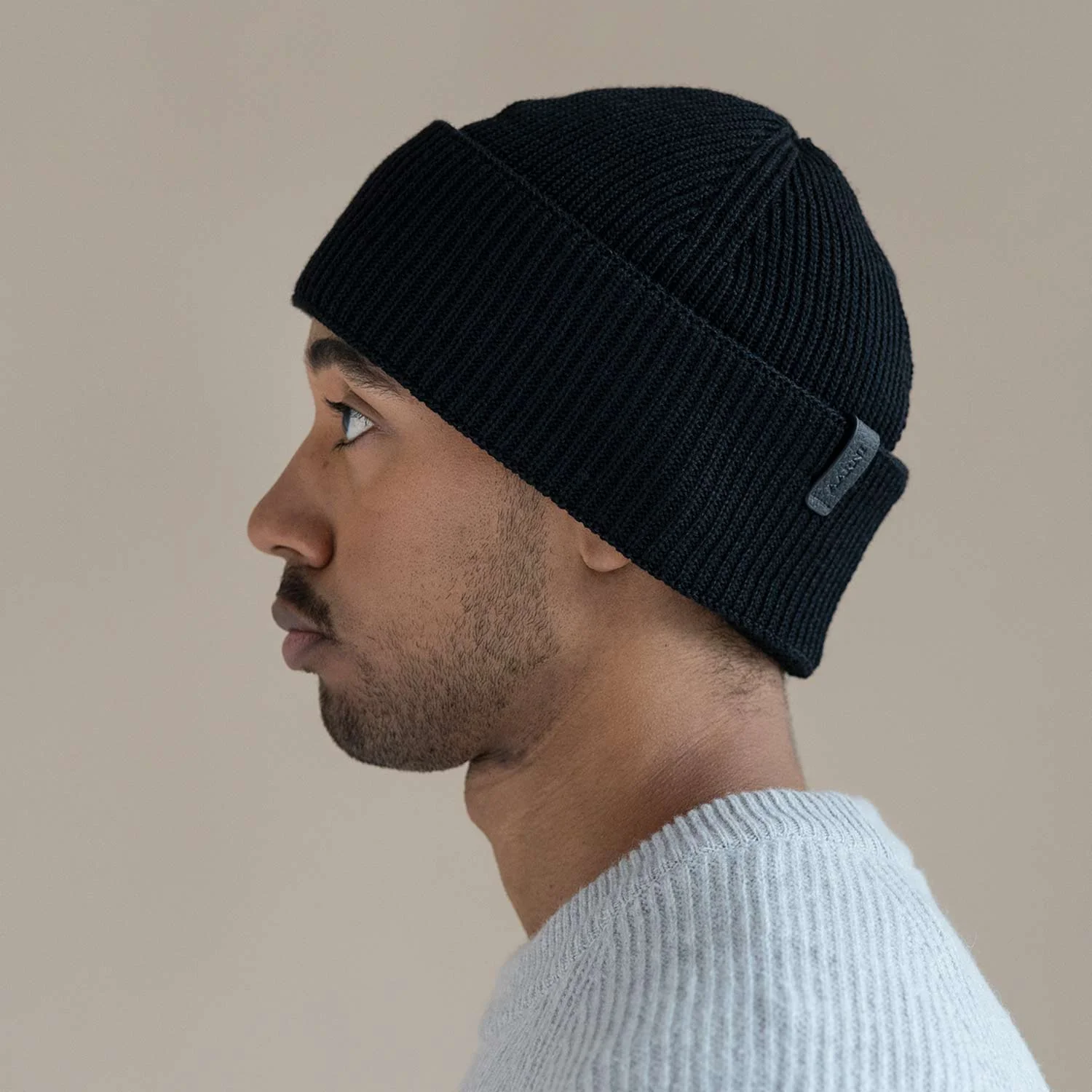 Merino Beanie (Black) - Image 2