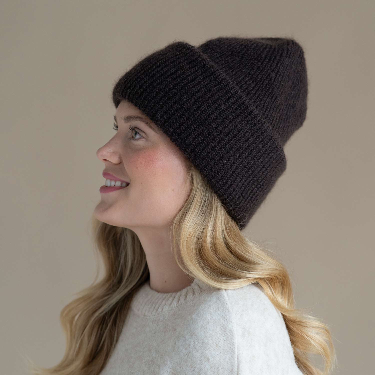 Mohair Beanie (Brown) - Image 2