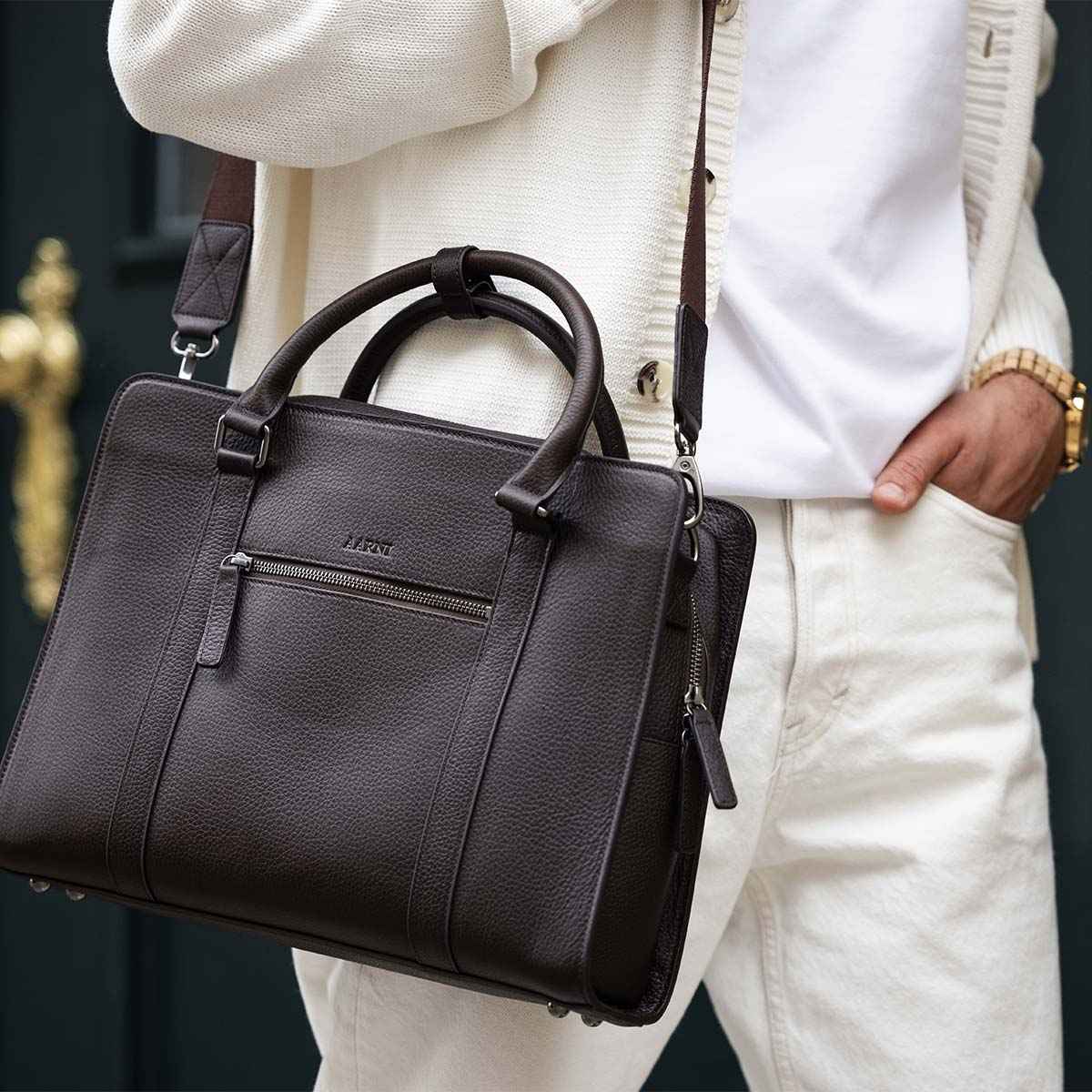 Venture Briefcase (Dark Brown) - Image 2