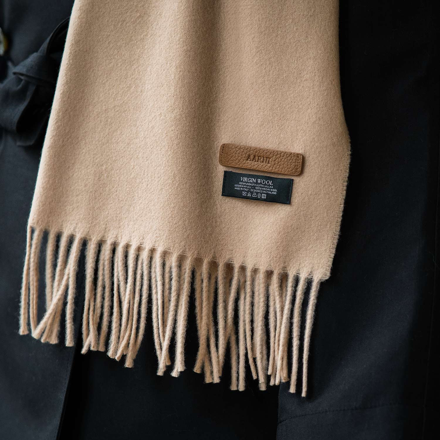 Wool Scarf (Beige) - Image 3